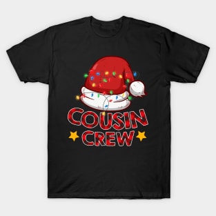 Plaid Cousin Crew santa hat Light Tree Funny Christmas Gift T-Shirt